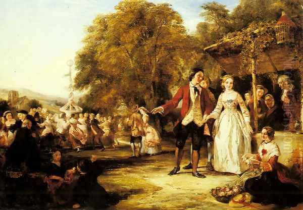 A May Day Celebration Oil Painting by William Powell Frith