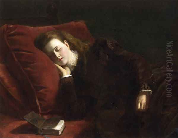 Sleep Oil Painting by William Powell Frith