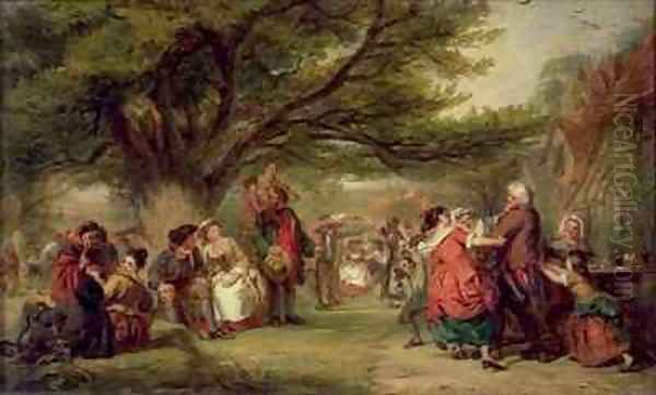 Village Merrymaking Oil Painting by William Powell Frith