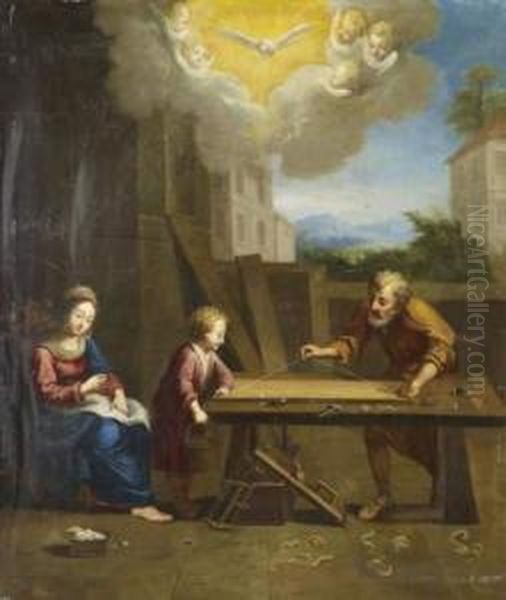 L'education De L'enfant Jesus Oil Painting by Jacques De Stella