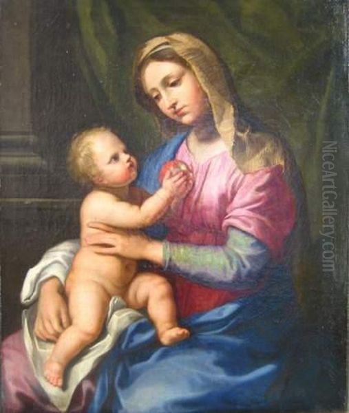 Vierge A L'enfant Oil Painting by Jacques De Stella