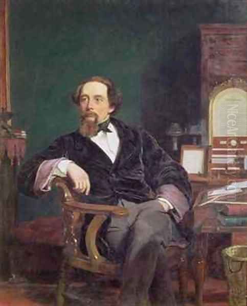 Portrait of Charles Dickens Oil Painting by William Powell Frith