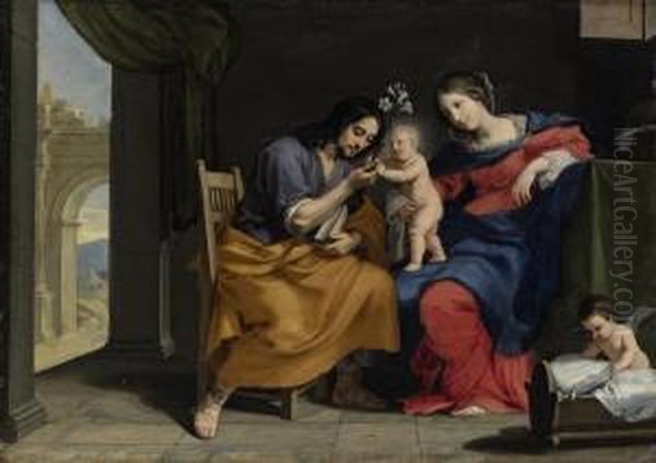 The Holy Family Oil Painting by Jacques De Stella