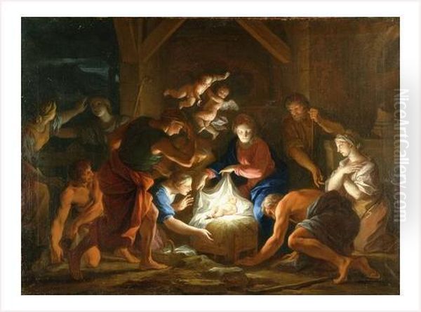 L'adoration Des Bergers Oil Painting by Jacques De Stella