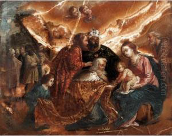 The Adoration Of The Magi Oil Painting by Jacques De Stella