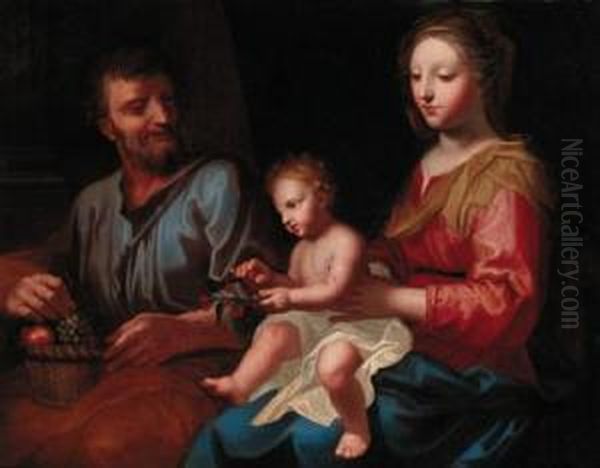 The Holy Family Oil Painting by Jacques De Stella