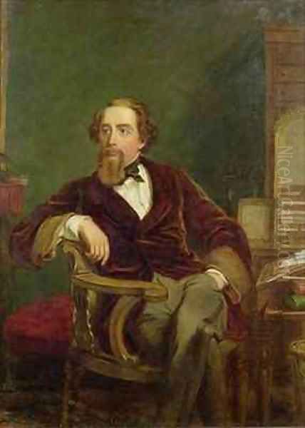 Portrait of Charles Dickens 2 Oil Painting by William Powell Frith