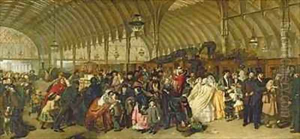 The Railway Station 2 Oil Painting by William Powell Frith