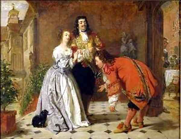 Scene from Molieres The Would be Gentleman Oil Painting by William Powell Frith