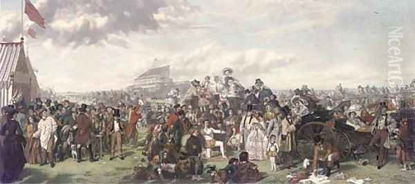 The Derby Day, by Auguste Blanchard Oil Painting by William Powell Frith