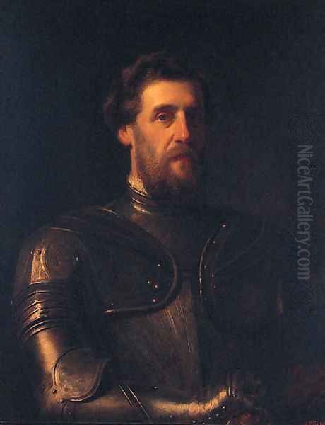 A Man in Armour Oil Painting by William Powell Frith