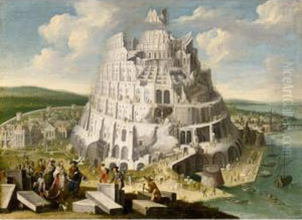 The Tower Of Babel Oil Painting by Joseph Stephan