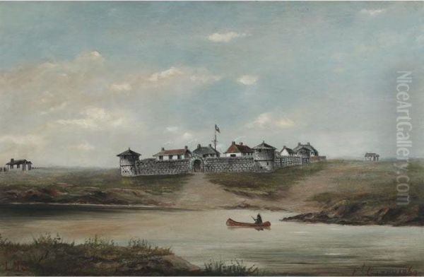 Ft. Garry Oil Painting by Lionel Macdonald Stephenson