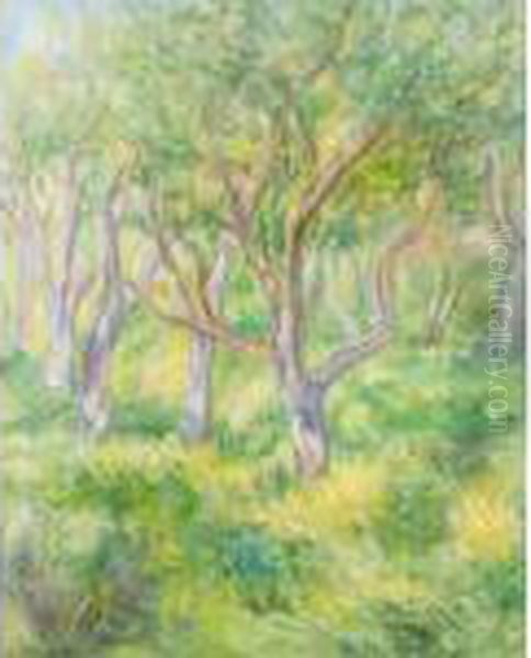 Trees Oil Painting by David Petrovich Sterenberg