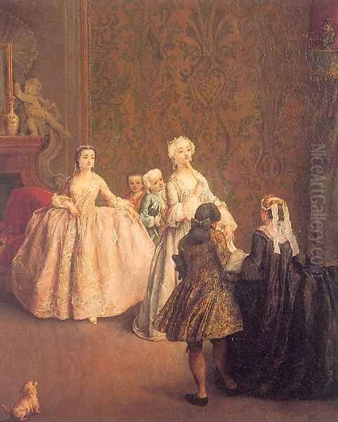 The Introduction Oil Painting by Pietro Falca (see Longhi)