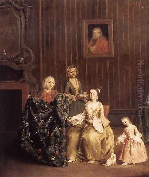 The Tailor 1741 Oil Painting by Pietro Falca (see Longhi)