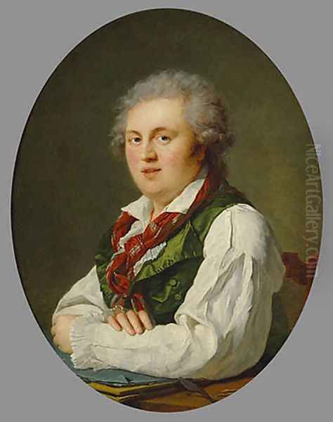 Portrait of Laurent-Nicolas de Jourbet Oil Painting by Francois-Xavier Fabre