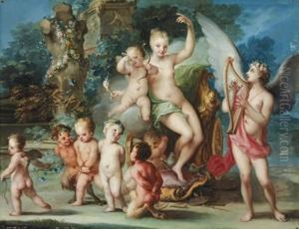 The Triumph Of Venus And Cupid Oil Painting by Ignazio Stern