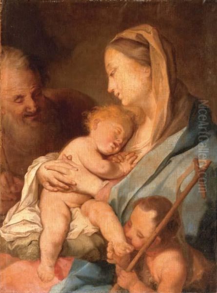 The Holy Family With The Infant Saint John The Baptist Oil Painting by Ignazio Stern