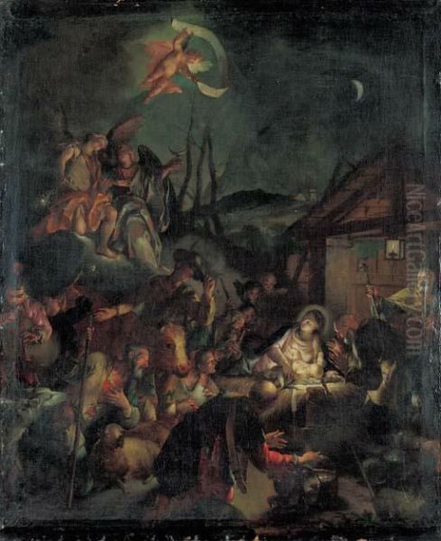 The Adoration Of The Shepherds Oil Painting by Ignazio Stern