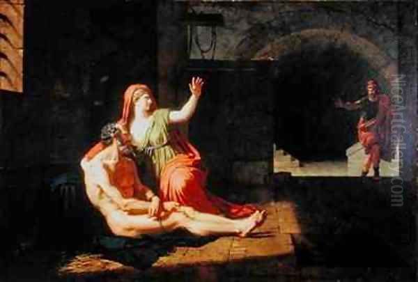 Roman Charity Cimon and Pero Oil Painting by Francois-Xavier Fabre