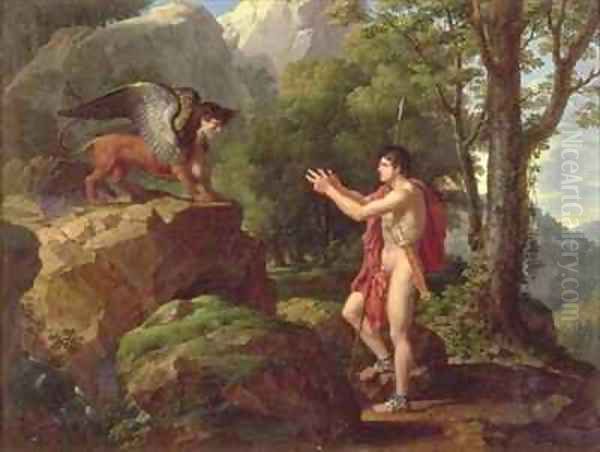 Oedipus and the Sphinx Oil Painting by Francois-Xavier Fabre