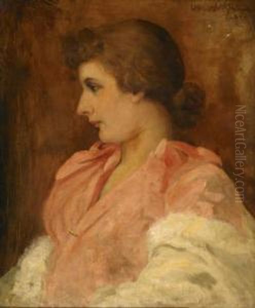 Portrait Of A Lady In Pink Oil Painting by Charles Walter Stetson