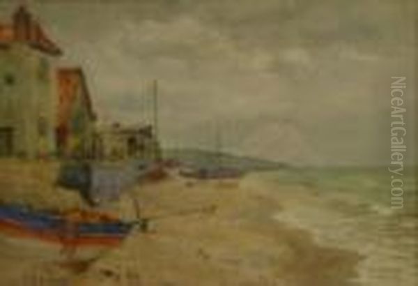 The Fishing Village Oil Painting by Alfred Stevens