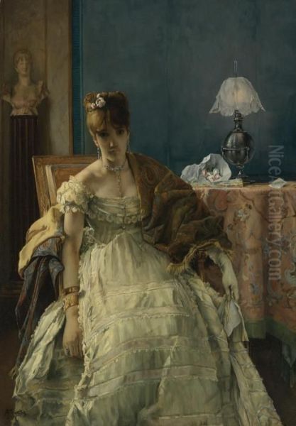 Lovelorn Oil Painting by Alfred Stevens