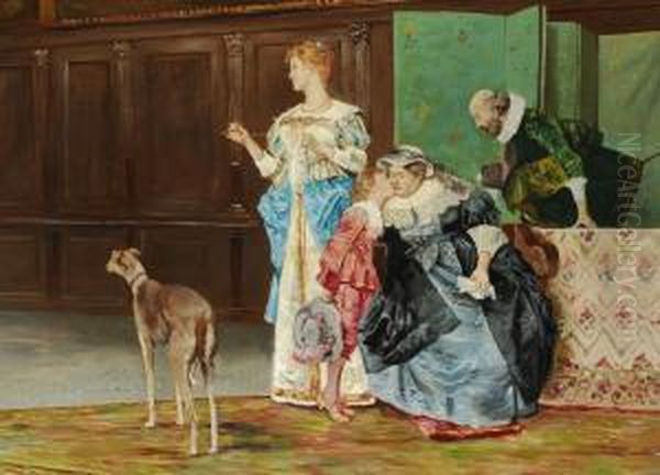 Gemaldepaar: Oil Painting by Alfred Stevens