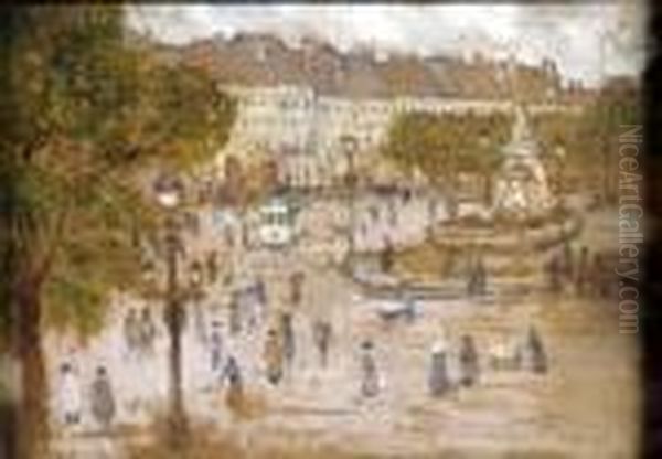 La Porte De Namur Oil Painting by Gustave Max Stevens