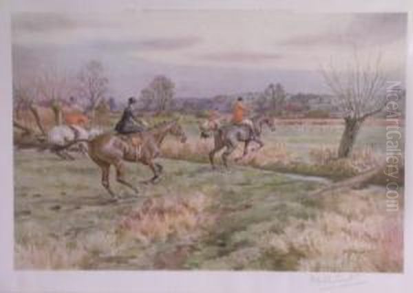 Craven Hounds, Cub Hunting Oil Painting by Frank Algernon Stewart