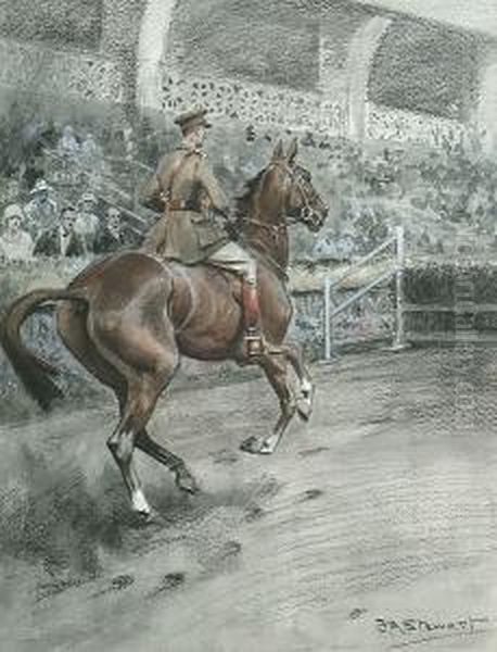 Olypia - The King George V Cup, A British Mare Oil Painting by Frank Algernon Stewart