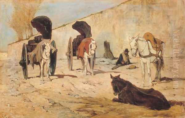 Il Riposo Oil Painting by Giovanni Fattori