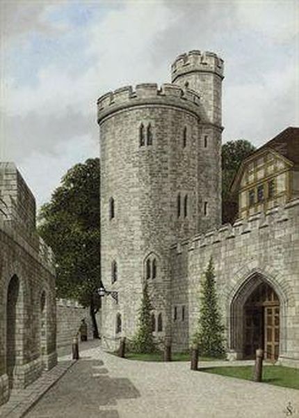 Lanthorn Tower, The Tower Of London Oil Painting by James Lawson Stewart