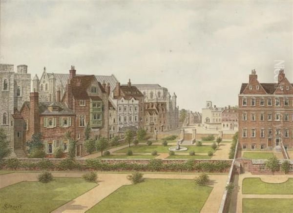 Old Palace Yard, Westminster Oil Painting by James Lawson Stewart