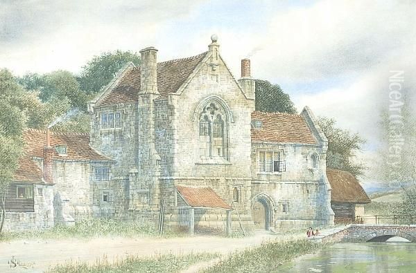 The Ancient Manor House Of Starkeys, Woldham, Kent Oil Painting by James Lawson Stewart