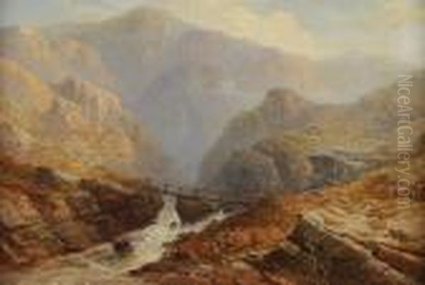 Glencoe Oil Painting by George Blackie Sticks