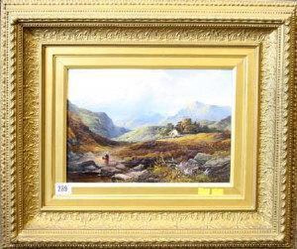 Grampian Hills Oil Painting by George Blackie Sticks