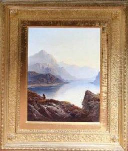 Loch Garruisk Oil Painting by George Blackie Sticks