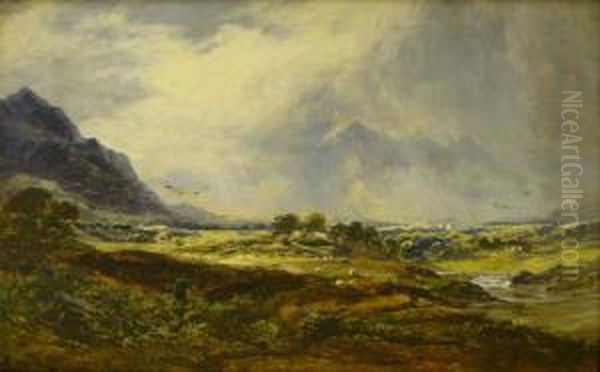 Skiddaw, Cumberland Oil Painting by George Blackie Sticks