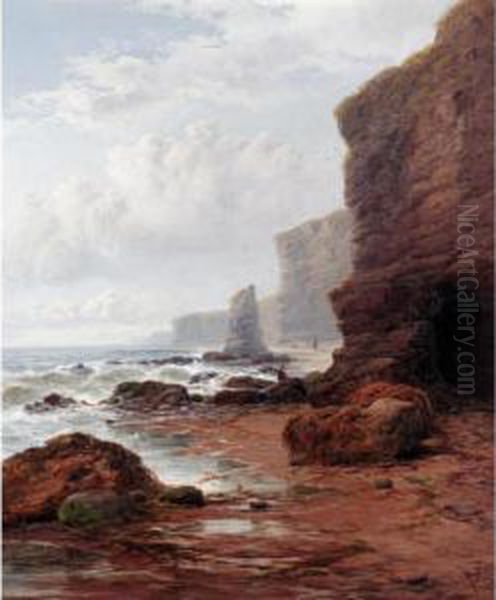 Marsden Coast Oil Painting by George Blackie Sticks