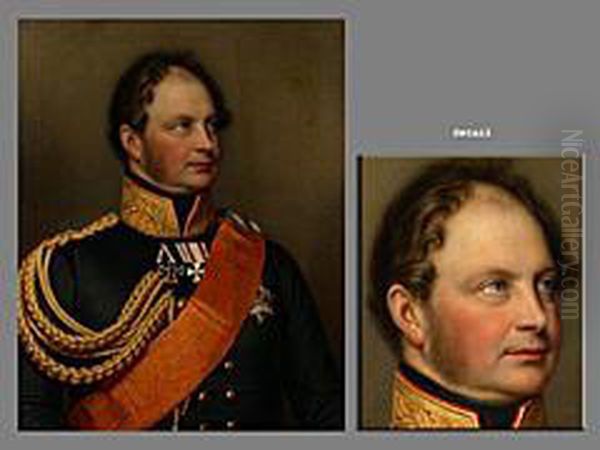 Konig Friedrich Wilhelm Iv Oil Painting by Josef Karl Stieler