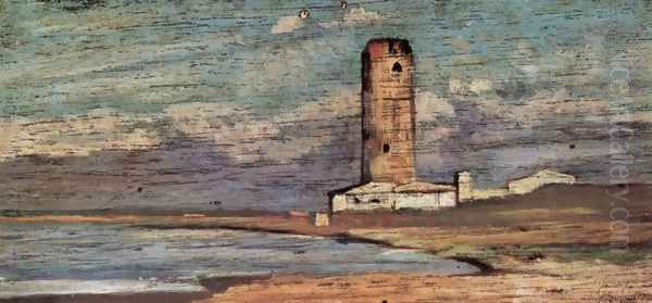 The tower of Marzocco Oil Painting by Giovanni Fattori