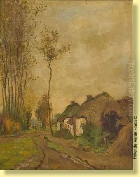 Le Chemin De La Ferme Oil Painting by Pieter Stobbaerts