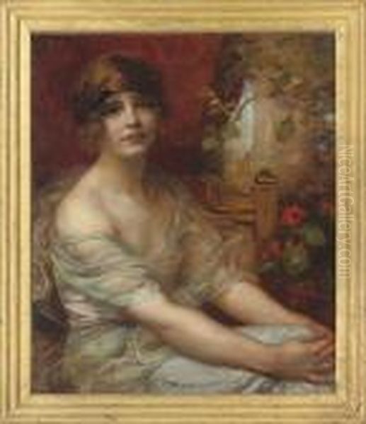 Portrait Of Winifred Ianthe Clayton Oil Painting by Henry John Stock