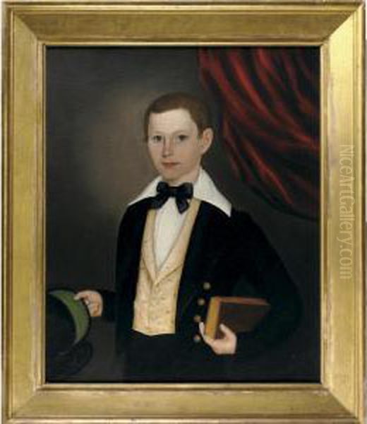 Portrait Of Daniel Plumb, Jr. Oil Painting by Joseph Whiting Stock