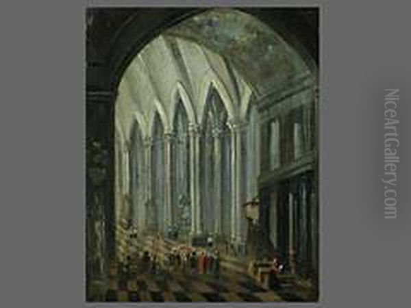 Kircheninterieur Oil Painting by Christian Stocklin