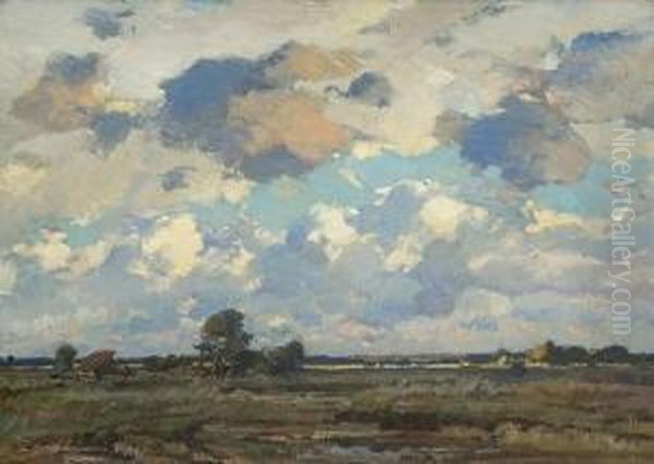 Weite Dachauer
 Moorlandschaft Oil Painting by Hermann Stockmann