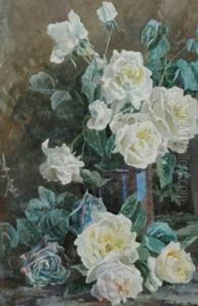 Roses Oil Painting by Margaret Olrog Stoddart